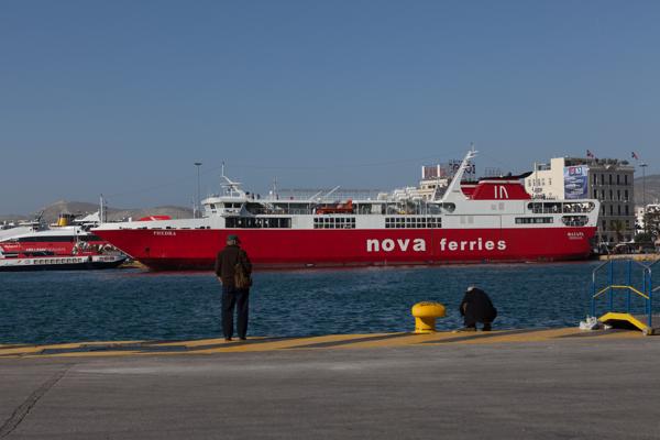 Nova Ferries Vessel at Piraeus Harbor, Athens Piraeus, Greece