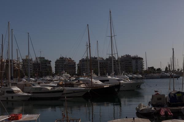 Marina with Yachts in Athens Harbor Piraeus, Greece