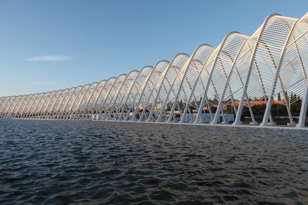 Latticed Waterfront Bridge in Athens Municipality of Marousi, Greece