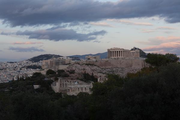 Acropolis at Twilight over Athens Athens, Greece
