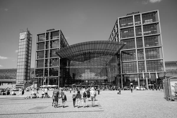 Berlin Hauptbahnhof Main Entrance with Plaza Berlin, Germany