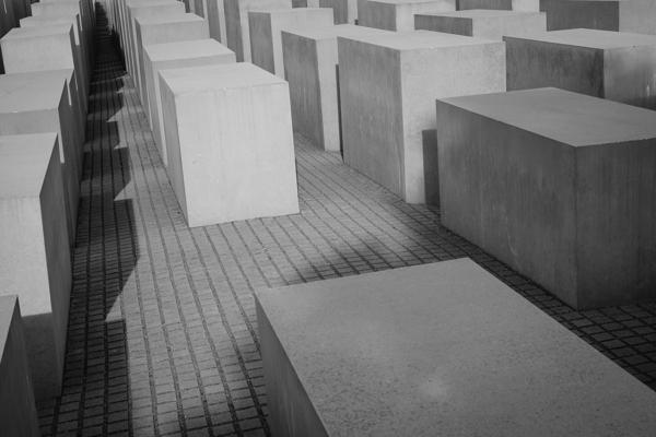 Concrete stelae at Berlin Holocaust Memorial Berlin, Germany