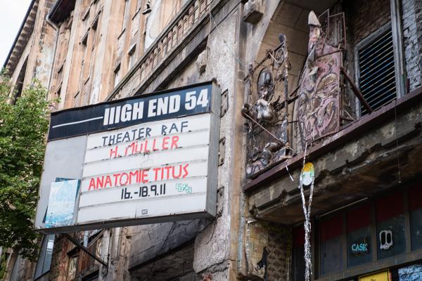 High End 54 Theatre Marquee on Weathered Berlin Facade Berlin, Germany