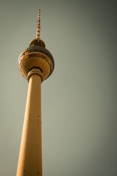 Berlin TV Tower (Fernsehturm) from Below Berlin, Germany