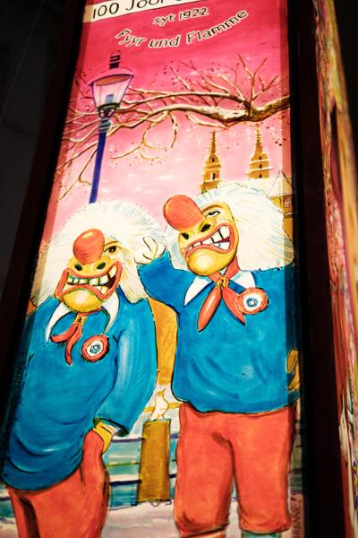 Colorful Carnival Poster with Clowns Basel, Switzerland