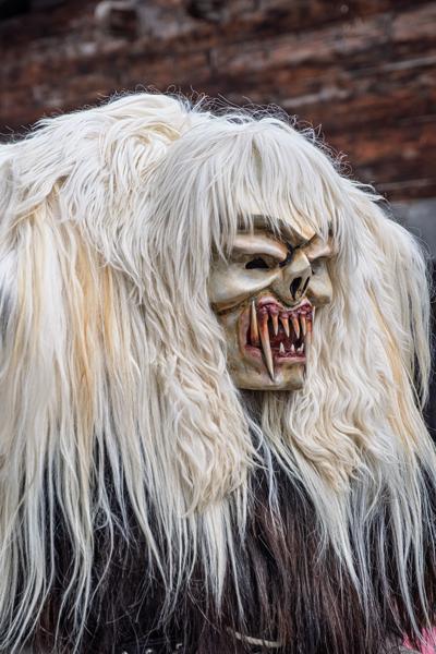 Tschäggättä Carnival Mask Portrait, Lötschental (Valais, Switzerland) Wiler (Lötschen), Switzerland