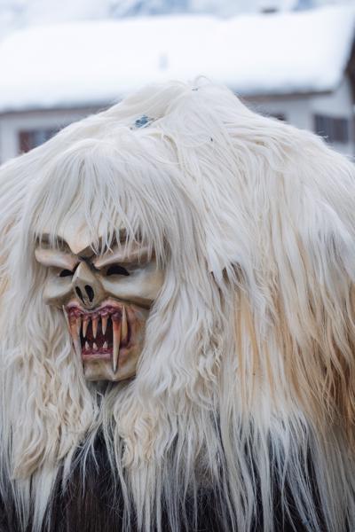 Tschäggättä Mask and Fur Costume in the Lötschental, Switzerland Wiler (Lötschen), Switzerland