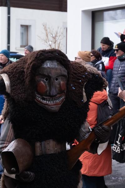 Tschäggättä Carnival Figure in the Lötschental Valley, Switzerland Wiler (Lötschen), Switzerland
