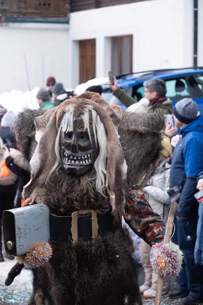 Tschäggättä Carnival Figure in Lötschental, Switzerland Wiler (Lötschen), Switzerland