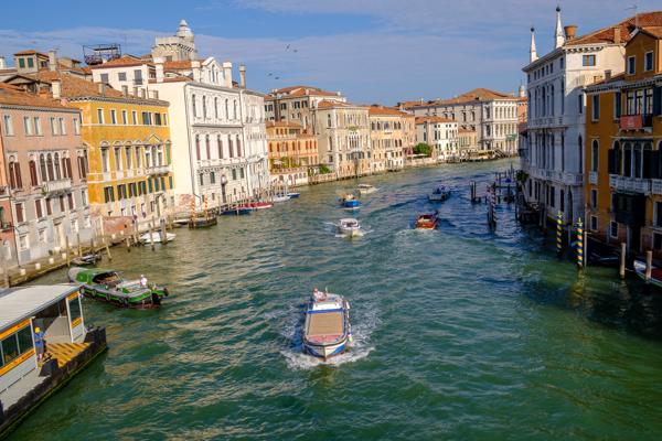 Venetian canal scene along the Grand Canal in Venice Venice, Italy