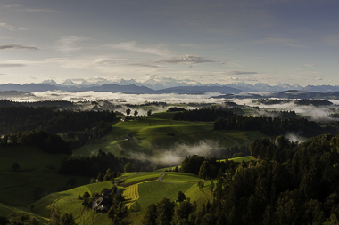 Golden Sunrise Over the Swiss Highlands: Emmental - Affoltern im Emmental - Switzerland