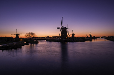 Romantic Dutch Sunset with Windmills - Alblasserdam - Netherlands